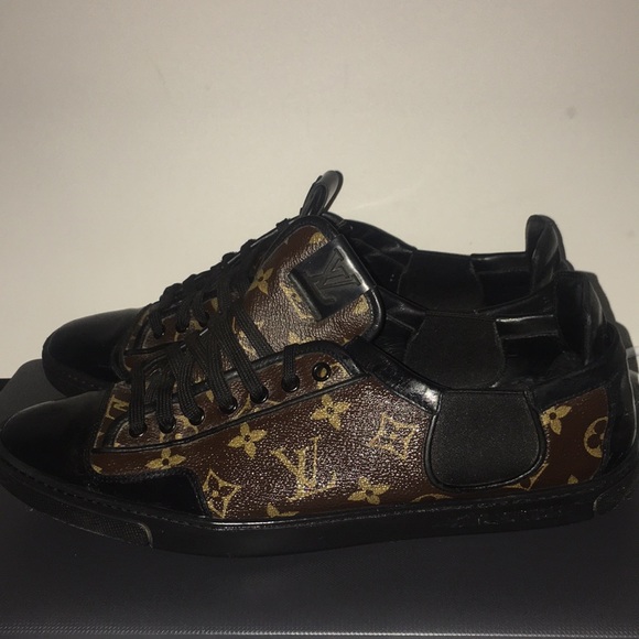 Org Flower Print Men Louis Vuitton Sneakers 9 1/2 - Picture 2 of 5